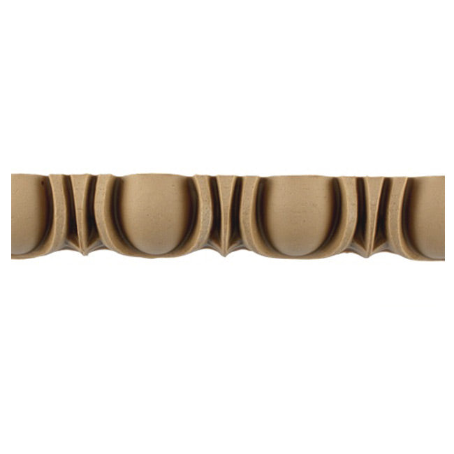 Historic 1-1/4"(H) x 11/16"(Relief) - Egg & Dart (Roman) Linear Moulding Design - Stain-Grade - [Compo Material] = ColumnsDirect.com