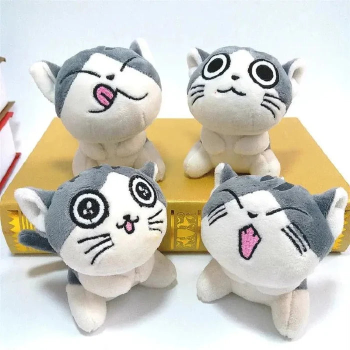 10cm Mini Cute Kawaii Plush Cats Animal Stuffed Doll Key Ring Chain Pendant Soft Toy Kids Gift - FloofChonk