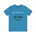 50 Years of Not Giving a Damn T-Shirt — Custom Name 50th Birthday Tee - FloofChonk