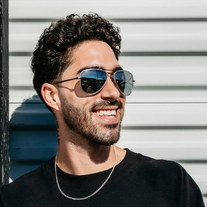 A Series, Mojave Ghost Matte Rose Gold/Silver PC Polarised Mirror Lenses