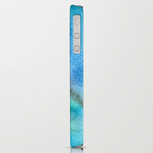 Floral Phone Case Cherry Blossom Watercolor Painting - Designer iPhone Samsung Case Brazen Design Studio Cornflower Blue