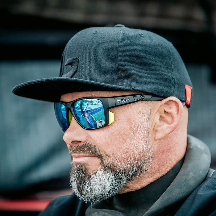 Airdrift, Matte Black and Acid/Sky Blue Polarised Lenses