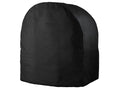 Black dome grill cover with rounded top design for kamado or kettle grill protection