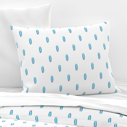 Aqua Ocean Blue and Hot Pink Mini Size Classic Surfboards Sheet Set - Extremely Stoked