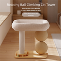 Arbre à chat de 42 cm avec deux balles en sisal