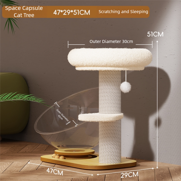 Arbre à chat de 51 cm avec capsule spatiale