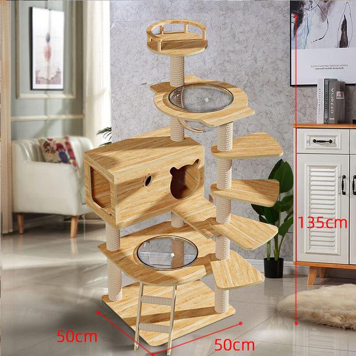 Arbre à chat en forme d'escalier de 135 cm