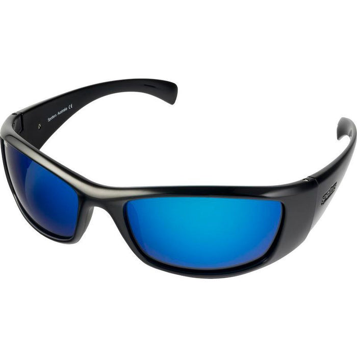 Artic +, Gloss Black/Blue Mirror Glass Polarised Lenses
