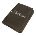 Artisan charcoal grill cover with white logo, heavy-duty fabric protection for outdoor grills