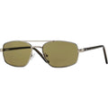 Astley, Matte Silver/Caper Green Lenses