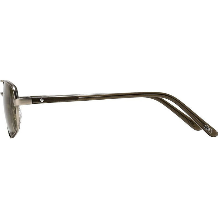 Astley, Matte Silver/Caper Green Lenses