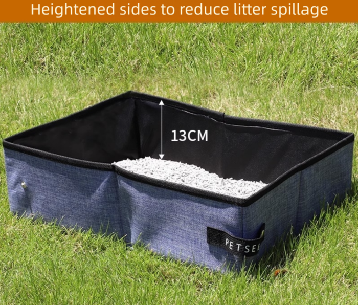 Bac à litière portable pour chat 47x36x13cm