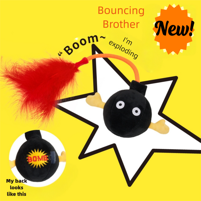 Balles pour chat, jouets doux pour chatons en forme de pompon, 9 cm - Boom