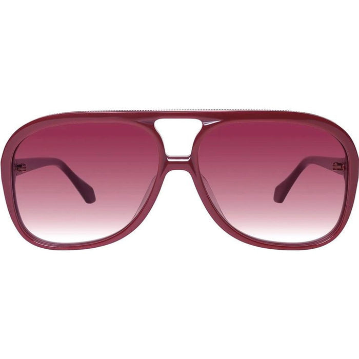 Bang Bang, Burgundy with Gold Metal Trim/Rose Gradient Lenses