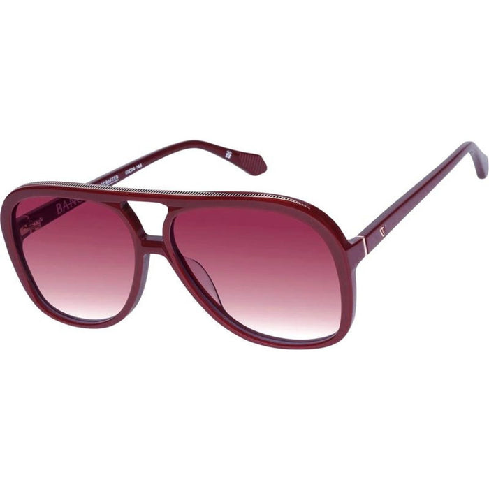 Bang, Burgundy with Gold Metal Trim/Rose Gradient Lenses