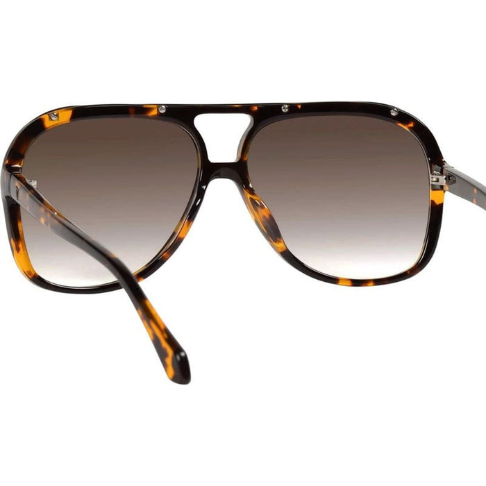 Bang, Dark Tortoise with Matte Black Metal Trim/Brown Gradient Lenses