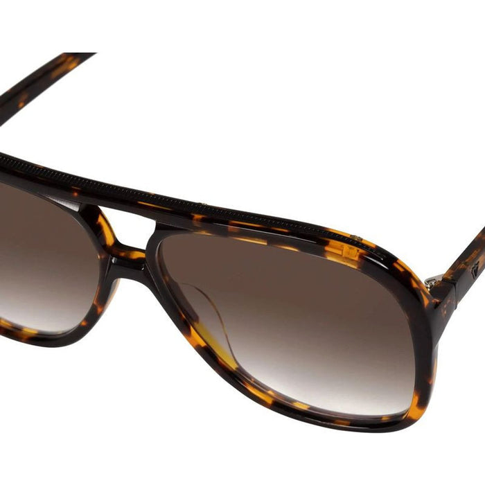 Bang, Dark Tortoise with Matte Black Metal Trim/Brown Gradient Lenses