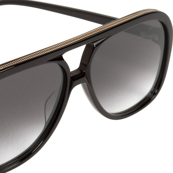 Bang, Gloss Black with Gold Metal Trim/Black Gradient Polarised Lenses