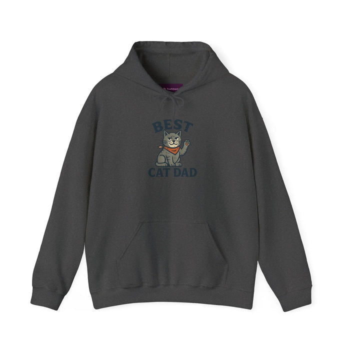 Best Cat Dad Hooded Sweatshirt, Cat Lover Gift, Funny Sweatshirt, Pet Dad Apparel, Cozy Cat Dad Hoodie - FloofChonk