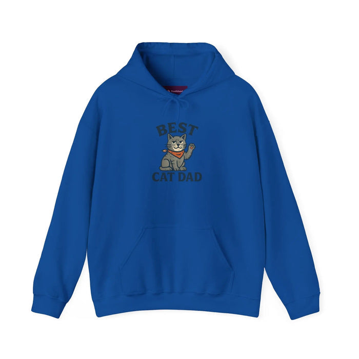 Best Cat Dad Hooded Sweatshirt, Cat Lover Gift, Funny Sweatshirt, Pet Dad Apparel, Cozy Cat Dad Hoodie - FloofChonk