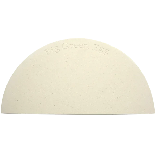 Big Green Egg half-moon ceramic convEGGtor plate for Large kamado grill