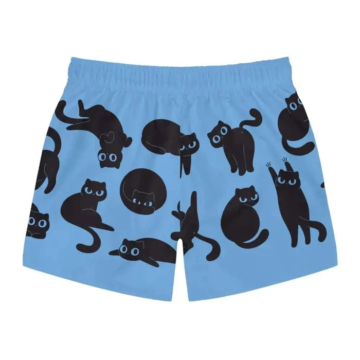 Black Cat Swim Trunks - FloofChonk