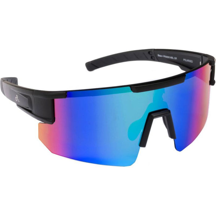 Blaze, Matte Black/Green Mirror Polarised Lenses