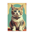 Blue - Eyed Tabby Cat Canvas Art – Stretched 1.5" Wall Décor - FloofChonk