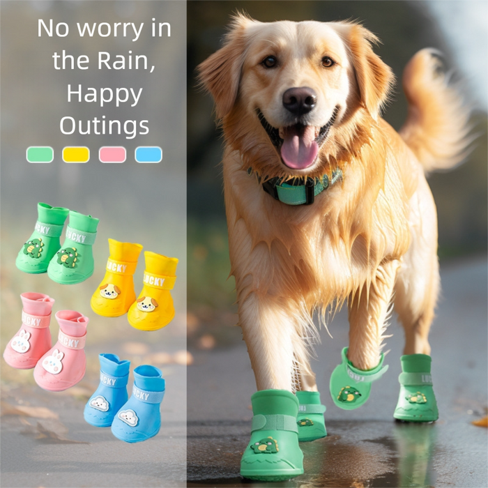 Bottes imperméables pour chiens de taille moyenne à grande, idéales pour la pluie