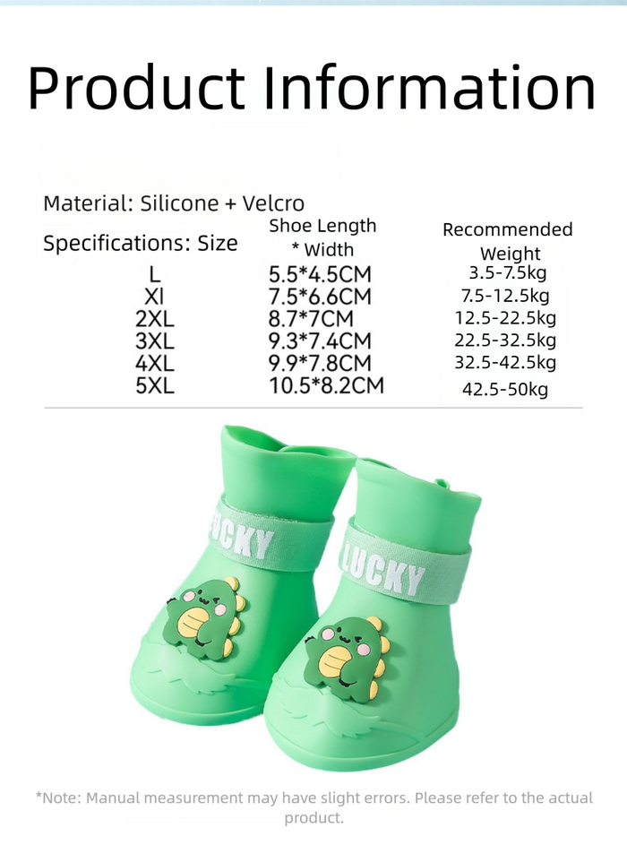 Bottes imperméables pour chiens de taille moyenne à grande, idéales pour la pluie