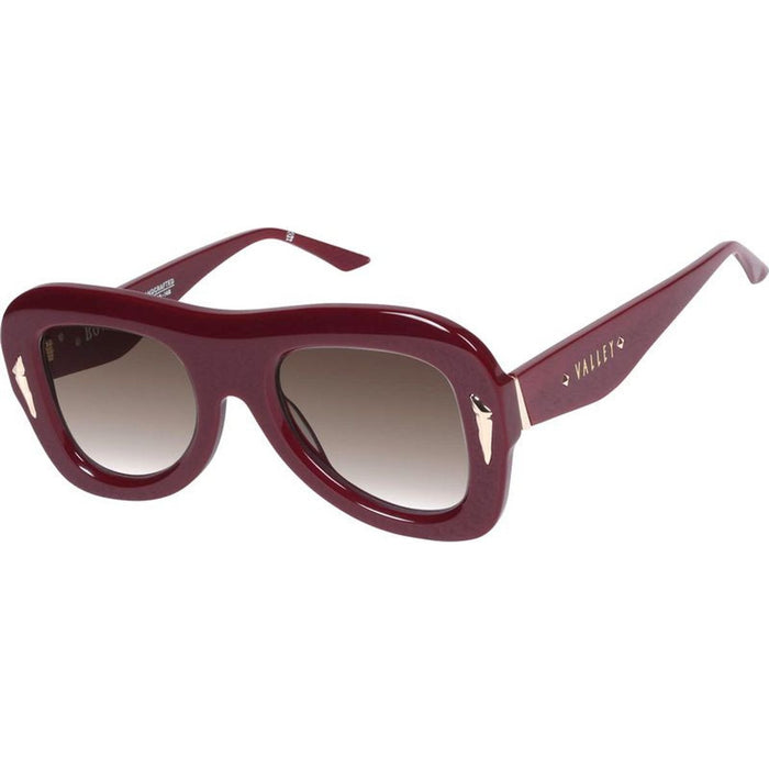 Bowery, Burgundy with Gold Metal/Brown Gradient Lenses