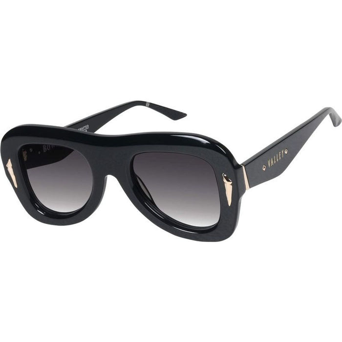 Bowery, Gloss Black with Gold Metal/Black Gradient Lenses