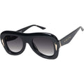 Bowery, Gloss Black with Gold Metal/Black Gradient Lenses
