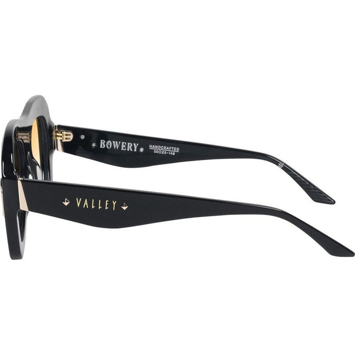 Bowery, Gloss Black with Gold Metal/Orange Gradient Lenses
