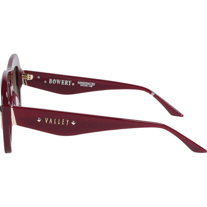 Bowery, Burgundy with Gold Metal/Brown Gradient Lenses