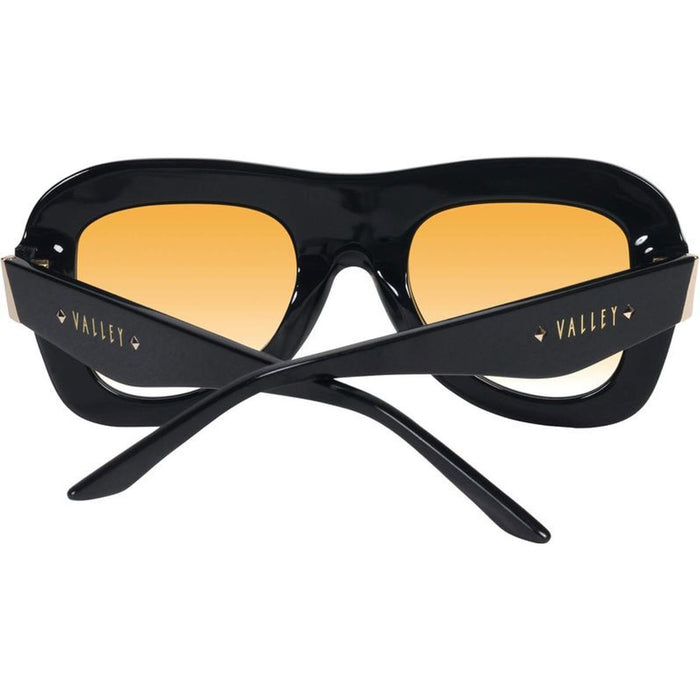 Bowery, Gloss Black with Gold Metal/Orange Gradient Lenses