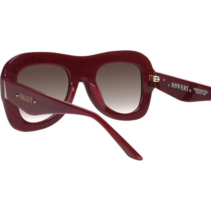 Bowery, Burgundy with Gold Metal/Brown Gradient Lenses