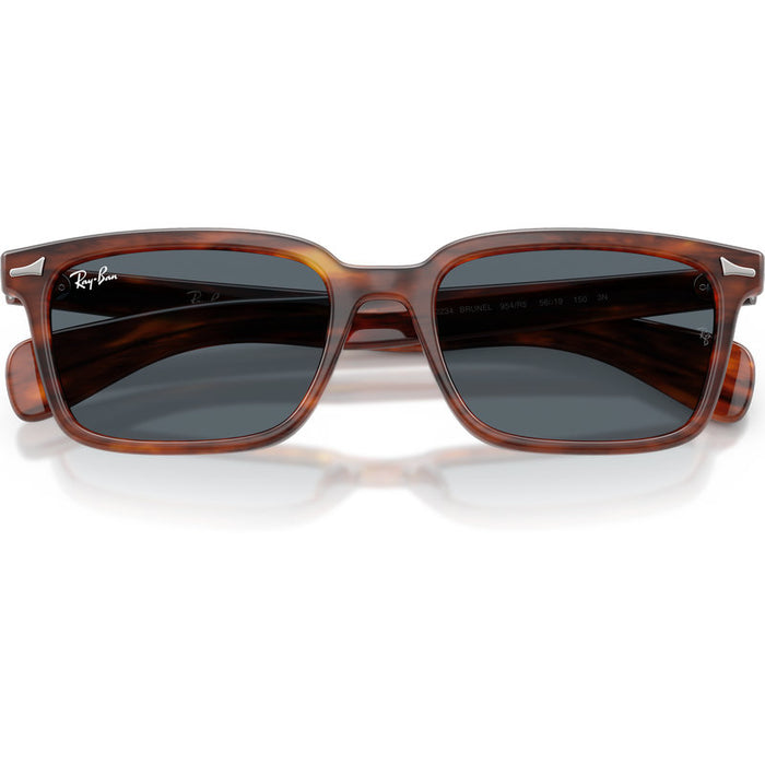 Ray-Ban Brunel RB2234 Striped Havana Dark Blue Glass Front2