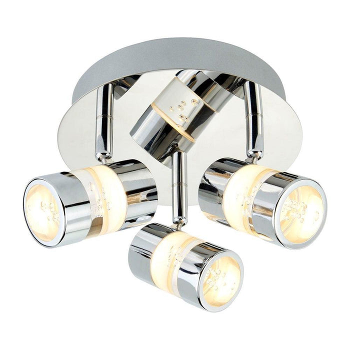 bubbles led 3 light chrome round adjustable spotlight ceiling light