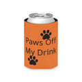 Can Cooler - Paws off My Drink Can Coozy by FloofChonk - FloofChonk