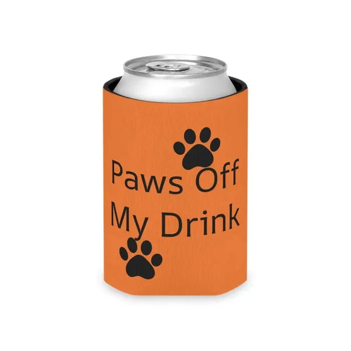 Can Cooler - Paws off My Drink Can Coozy by FloofChonk - FloofChonk