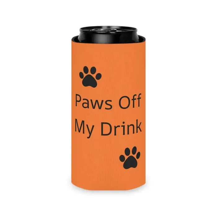 Can Cooler - Paws off My Drink Can Coozy by FloofChonk - FloofChonk