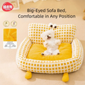 Canapé-lit pour animaux de compagnie de petite et moyenne taille (jusqu'à 7 kg) - Jaune - 50 x 45 cm