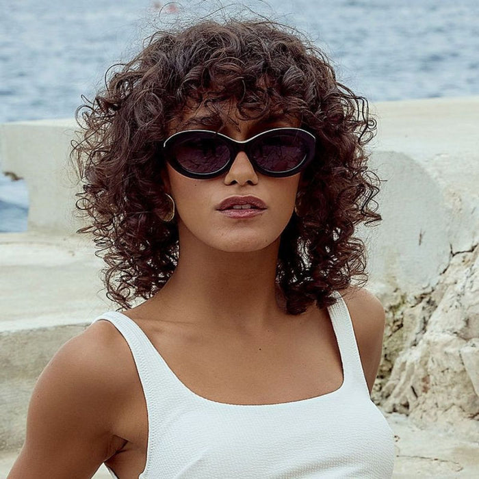 Capri, Black and Bone/Dark Grey Polarised Lenses