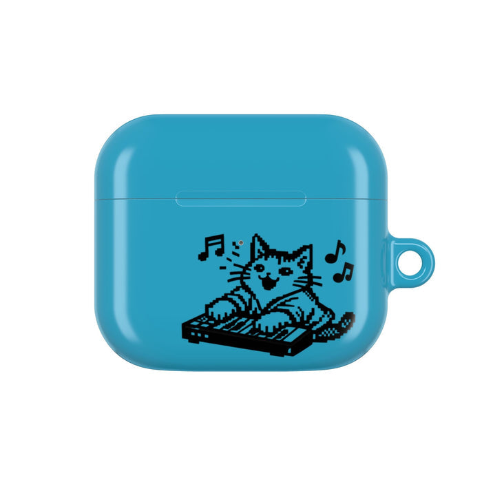 Cat DJ AirPod Case — "Paws Off, I Bite" Cute Cat AirPods Case - FloofChonk