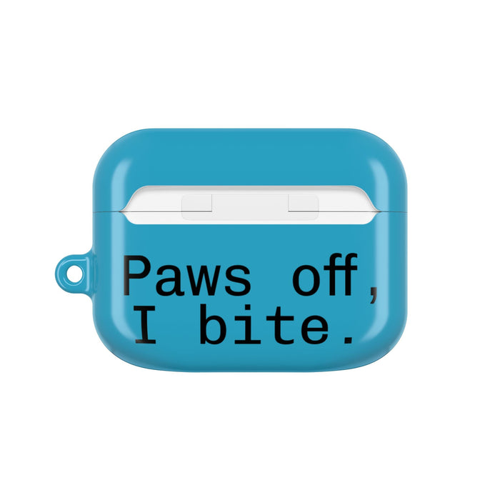 Cat DJ AirPod Case — "Paws Off, I Bite" Cute Cat AirPods Case - FloofChonk