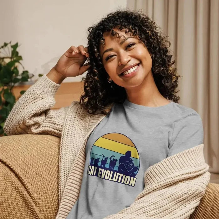 Cat Evolution Casual Women's T-Shirt - FloofChonk