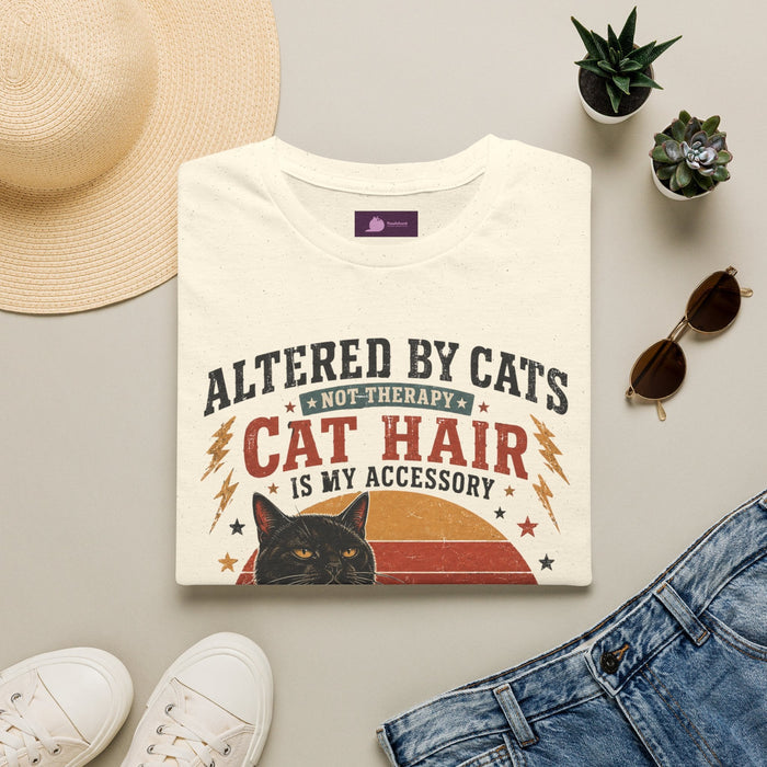 Cat Hair Is My Accessory T-Shirt — "Altered by Cats" Funny Cat Lover Gift - FloofChonk