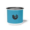 Cat Lover Enamel Camp Cup - Cute Kitty Design for Camping & Home - FloofChonk