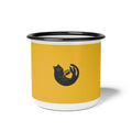 Cat Lover Enamel Camp Cup - Cute Kitty Design for Camping & Home - FloofChonk